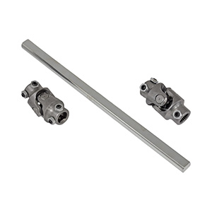 Steering shaft with U-joints for TCP front clips, for precise control&mdash;link to kits with header clearance.